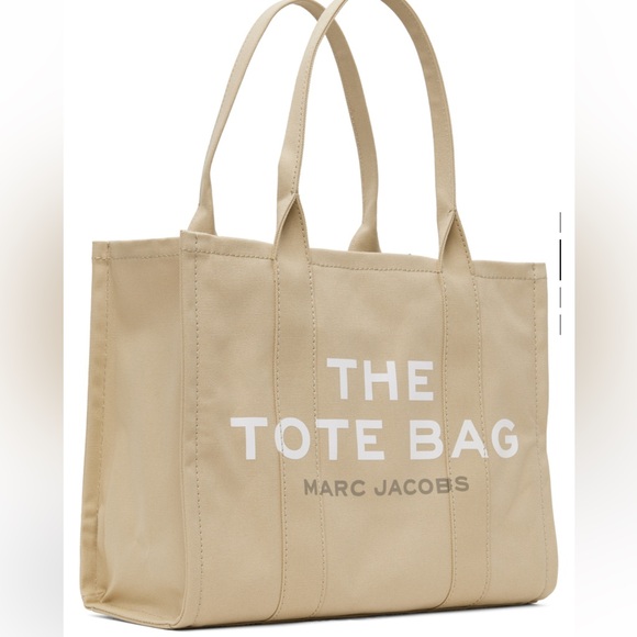 Marc Jacobs Tan Large Tote with White Lettering - Picture 2 of 4